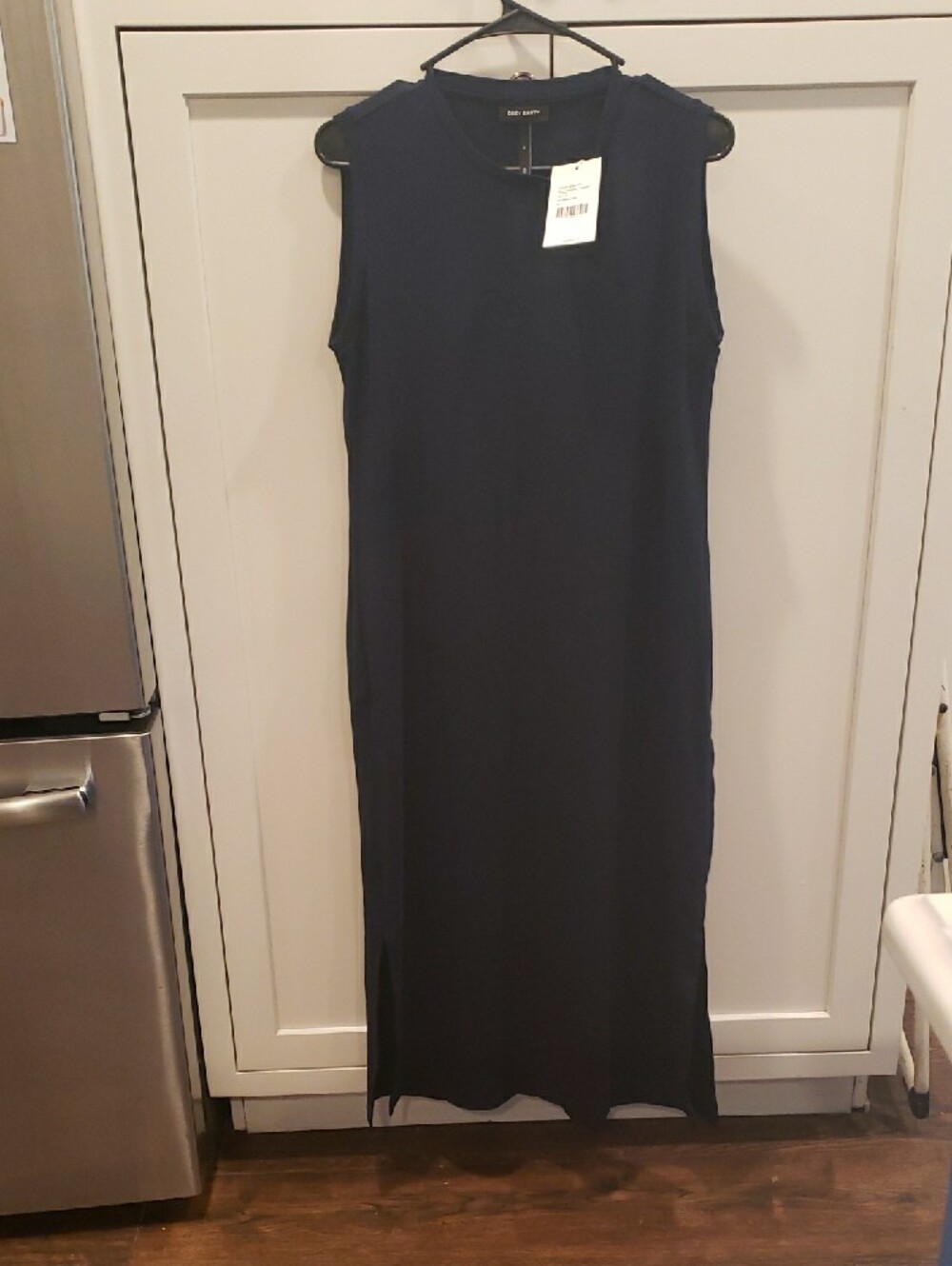 Sleeveless Brushed Bamboo Midi Dress in Navy by Cozy Earth - Picture 3 of 6